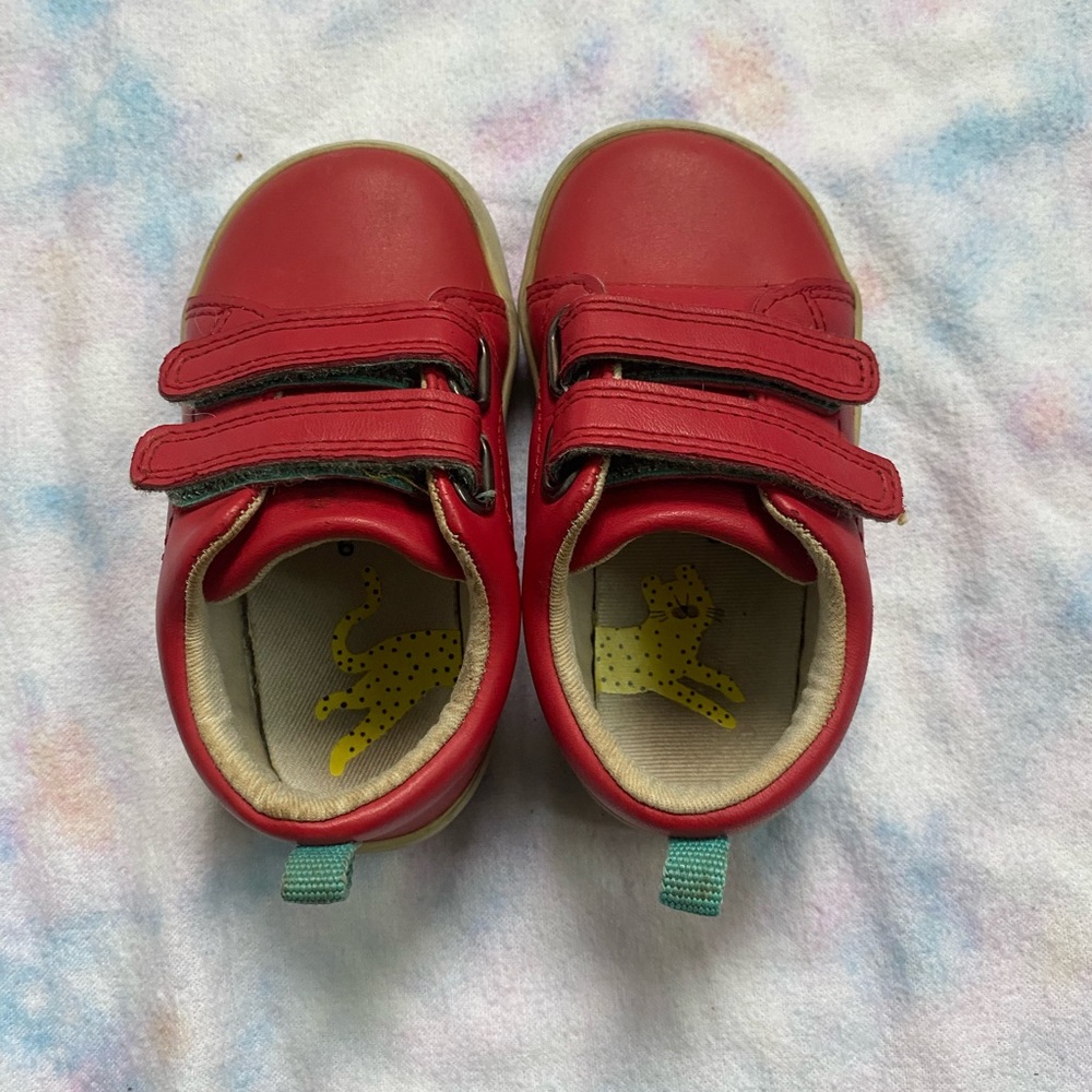 Ten Little Red Leather Toddler Shoes